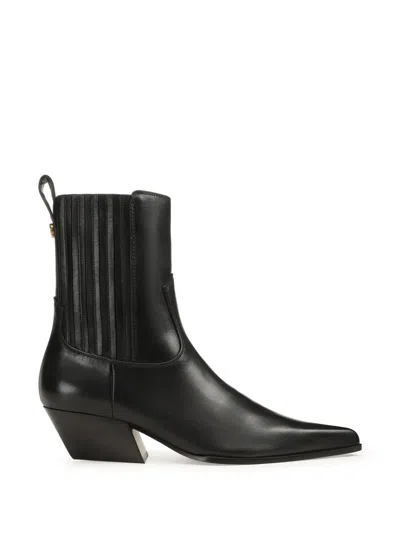 Sergio Rossi Purcell Pointed-toe Cowboy Boots In Black