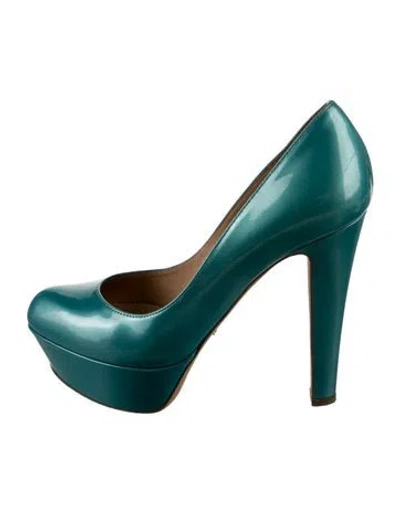 Pre-owned Sergio Rossi Pvc Pumps In Blue/metallic