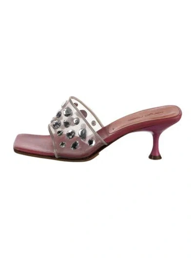 Pre-owned Sergio Rossi Pvc Slides In Pink