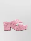 Sergio Rossi Raffia Woven Crossover Mules