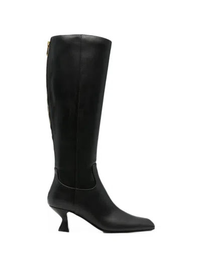 Sergio Rossi Rear Zip-fastening Knee-high Boots In Black