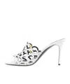 Sergio Rossi Round Head High-heeled Sandals In White