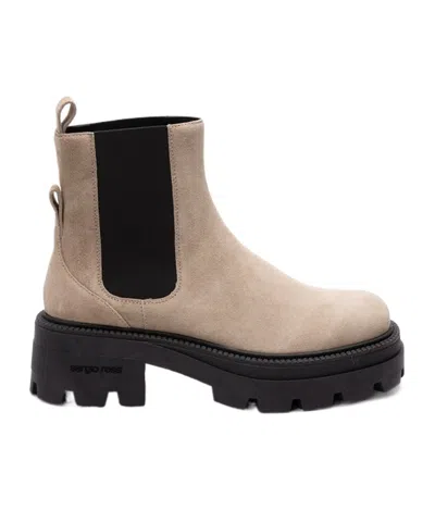 Sergio Rossi Round-head Short Boots In Black