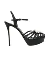 Sergio Rossi 120mm Crystal-detailing Sandals In Black
