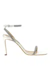 Sergio Rossi Square-headed Stiletto Sandals With High Heels In White