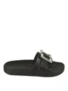 Sergio Rossi Matt Shiny Sandals In Black