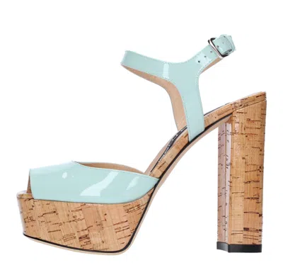 Sergio Rossi Sandals Green In Verde Blu E Verdi
