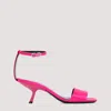 Sergio Rossi Sculpted Kitten Heel Sandals In Magenta