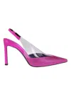 Sergio Rossi X Evangelie Smyrniotaki Satin & Vinyl Slingback Pump In Multicolor