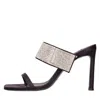Sergio Rossi 95mm Paris Satin Sandals In Viola Scuri