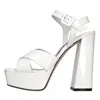 Sergio Rossi Sr Alicia 90mm Platform Sandals In Bianco Neutri