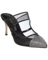 Sergio Rossi Satin & Mesh Pump In Black