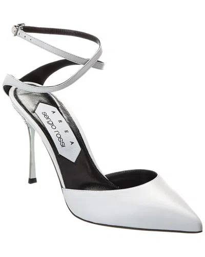 SERGIO ROSSI SATIN ANKLE WRAP PUMP