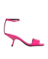 Sergio Rossi Sculpted Kitten Heel Sandals In Pink