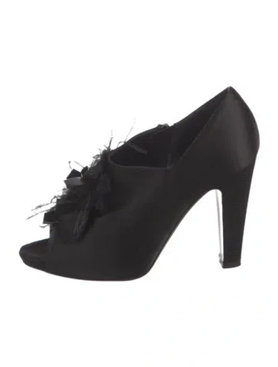 Pre-owned Sergio Rossi Satin Pumps In Black