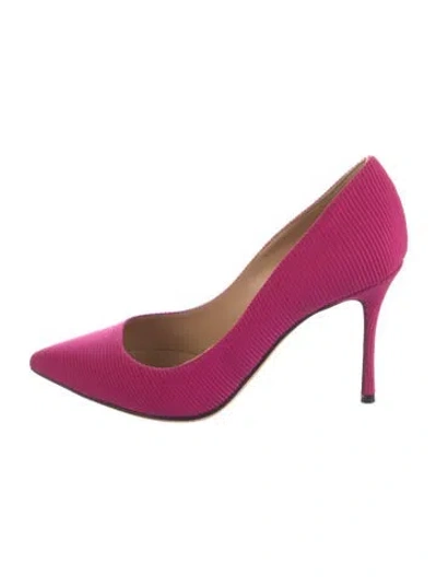Pre-owned Sergio Rossi Satin Pumps In Pink
