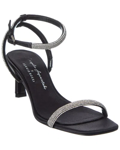 Sergio Rossi Satin Sandal In Black
