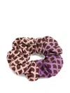 Sergio Rossi Scaled-pattern Silk Hair Tie In Multi