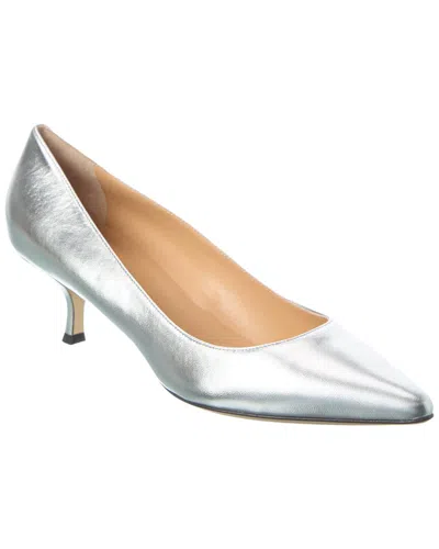 Sergio Rossi Secret Leather Pump In Metallic