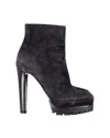 Sergio Rossi Shane Platform Boots In Black Suede In Black