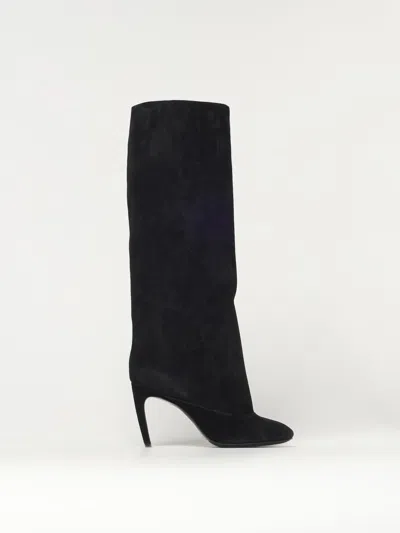 Sergio Rossi 90mm Suede Tall Boots In Black