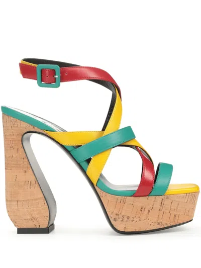 Sergio Rossi Si Rossi 90mm Sandals In Yellow