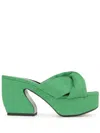 Sergio Rossi Si Rossi Platform Mules In 绿色