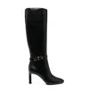 Sergio Rossi High Heel Buckled Boots In Black