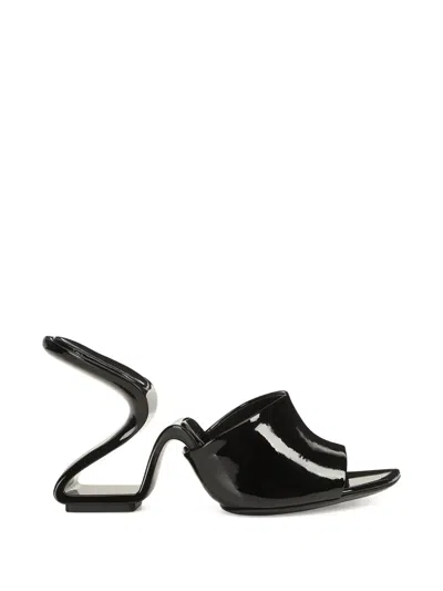 Sergio Rossi Sinuous Sculpted Sandals In Black