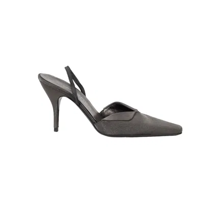 Sergio Rossi Slingback Mule Heels - '00s In Grey