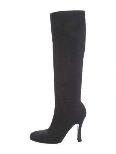 Pre-owned Sergio Rossi Sock Boots In Gray