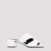 Sergio Rossi Spongy 45mm Leather Sandals In Bianco