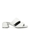 Sergio Rossi Spongy 45mm Leather Sandals In White
