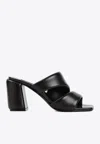 Sergio Rossi Spongy 80 Leather Mules In Nero