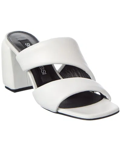 Sergio Rossi Spongy 80 Leather Sandal In Black