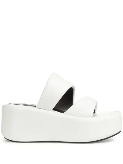 Sergio Rossi Spongy 10 Leather Platform Sandal In Multi