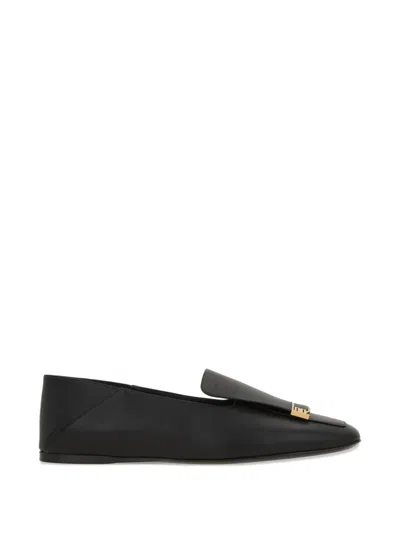 Sergio Rossi Square-toe Loafers In Black