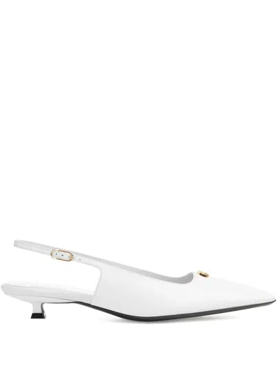 Sergio Rossi Square-toe Sandals In White