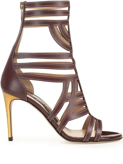 Sergio Rossi Sr Agate Sandals In Red