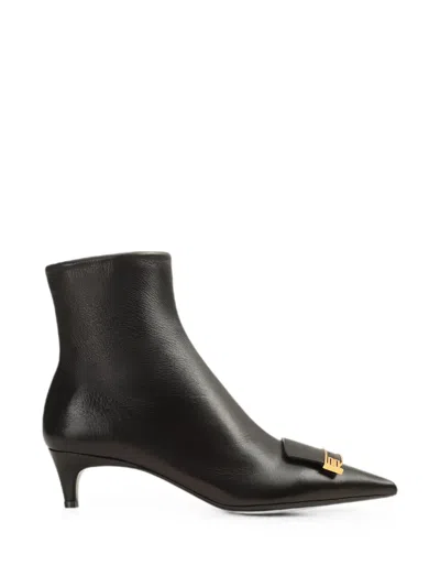 Sergio Rossi Sr Evolv Buckle Ankle Boots In Black