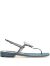 Sergio Rossi Sr Godiva Sandals In Blue