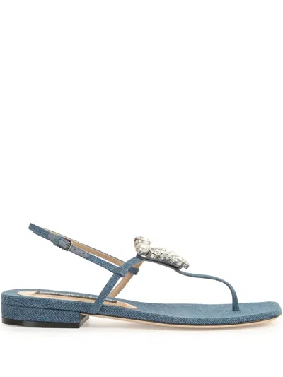 Sergio Rossi Sr Godiva Sandals In Blue