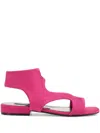 Sergio Rossi Sr Jane Cut-out Sandals In Fuchsia