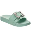 Sergio Rossi Woman Sandals Light Green Size 6 Rubber In Green