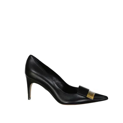 SERGIO ROSSI SERGIO ROSSI SR LEATHER PUMPS WITH POINTED TOE AND HEEL