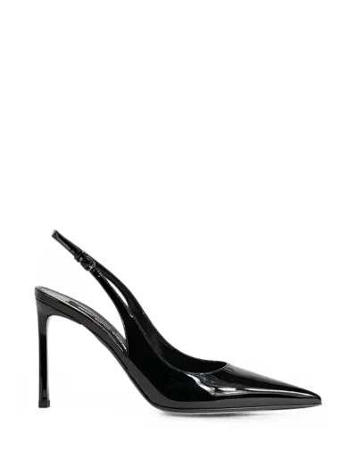 Sergio Rossi Sr Liya Patent-leather Slingback Pumps In Black