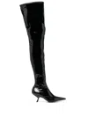 Sergio Rossi Sr Maike Stiefel Mit Lackoptik 70mm In Black
