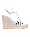 Sergio Rossi Sr Mermaid 85mm Wedge Espadrilles In Nude