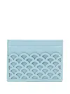 Sergio Rossi Sr Mermaid Leather Cardholder In Blue