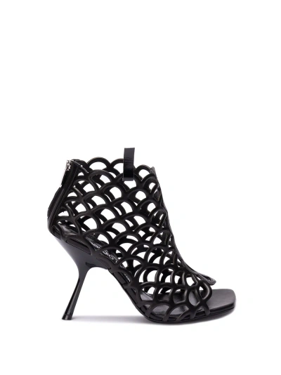 Sergio Rossi Sr Mermaid 90mm Patent Leather Sandals In Black  